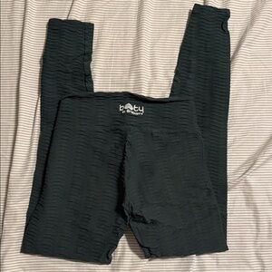 Booty by Brabants Dark Green Textured Leggings